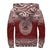 American Samoa Personalised Custom Polynesian Sherpa Hoodie - Fog Red - Polynesian Pride