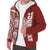 American Samoa Personalised Custom Polynesian Sherpa Hoodie - Line Red - Polynesian Pride