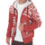 Fiji Polynesian Personalised Custom Sherpa Hoodie - Red Curve Style - Polynesian Pride