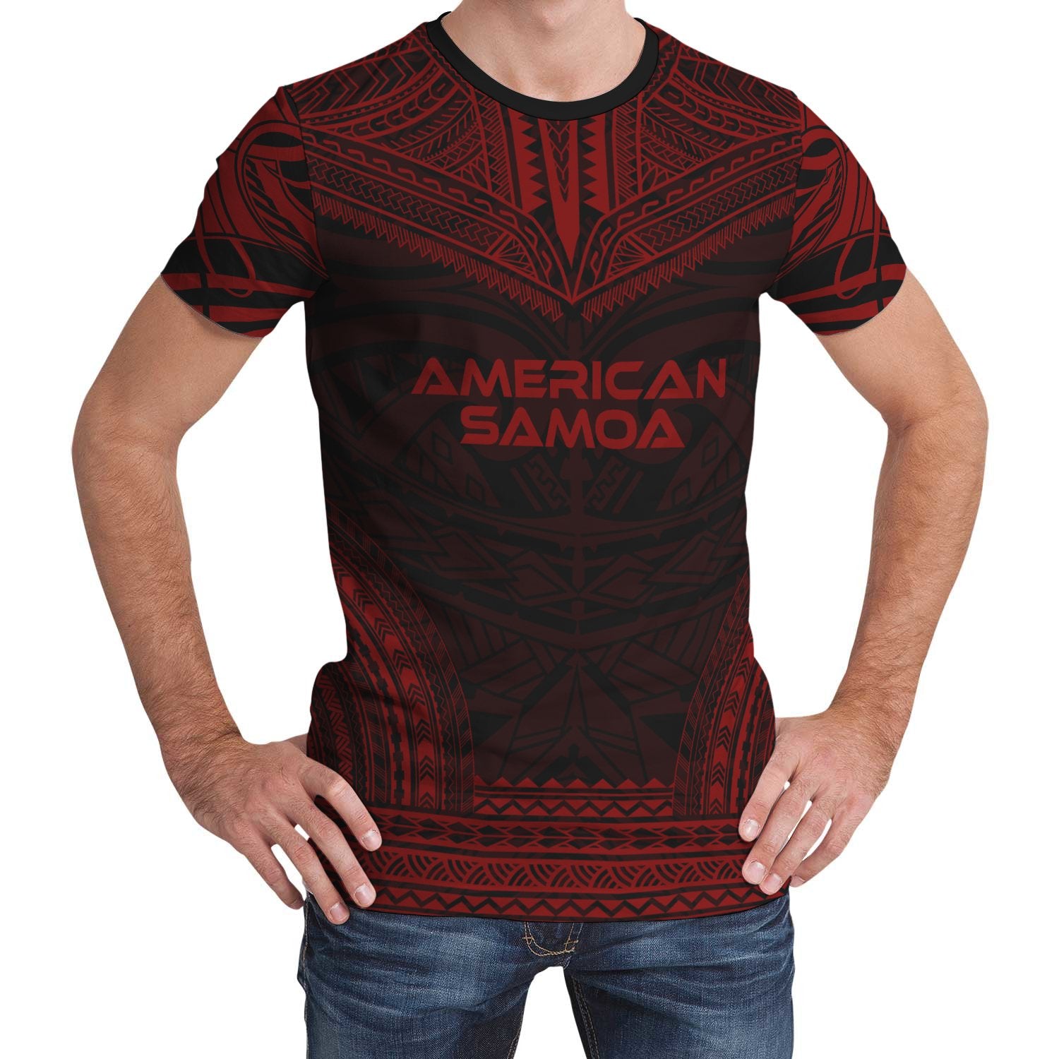 American Samoa T Shirt American Samoan Polynesian Chief Red Version Unisex Red - Polynesian Pride