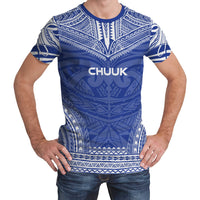 Chuuk T Shirt Chuuk Polynesian Chief Blue Version Unisex Blue - Polynesian Pride