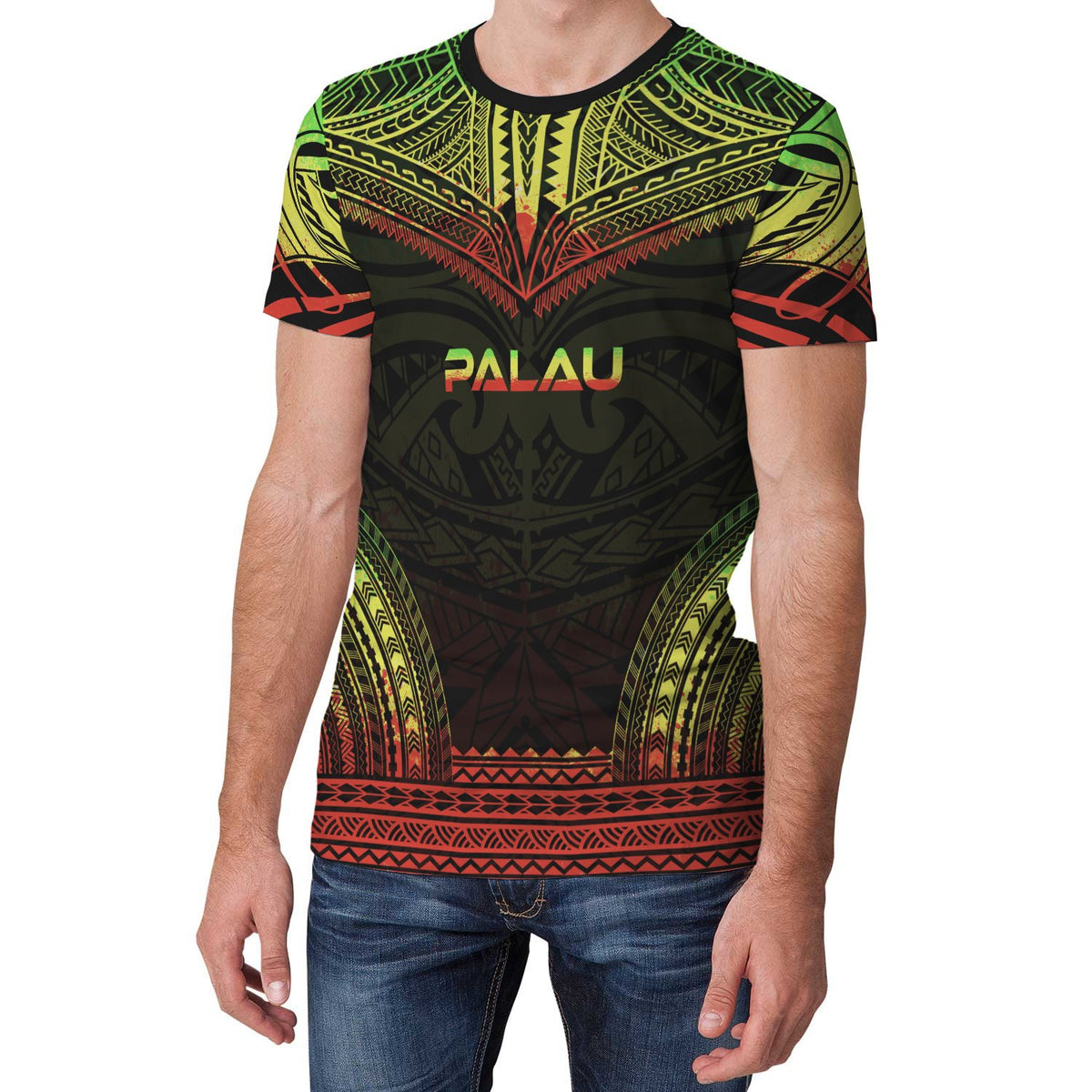 Palau Unisex T Shirt Palau Polynesian Chief Reggae Version - Polynesian Pride