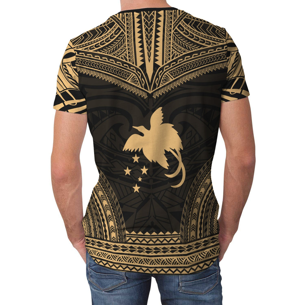 Papua New Guinea Unisex T Shirt Papua New Guinea Polynesian Chief Gold Version - Polynesian Pride