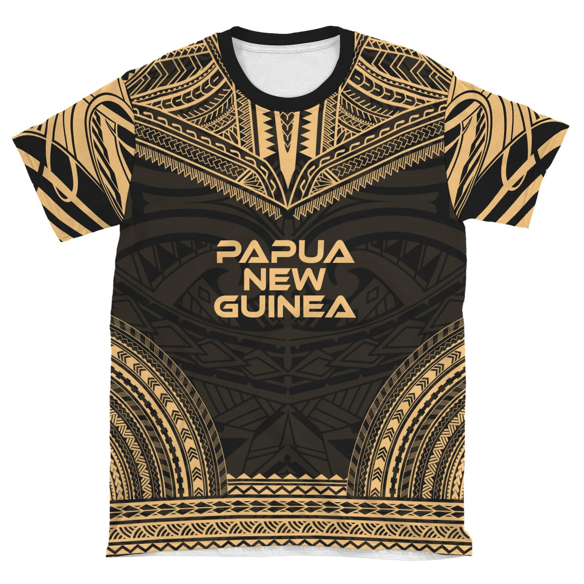 Papua New Guinea Unisex T Shirt Papua New Guinea Polynesian Chief Gold Version - Polynesian Pride