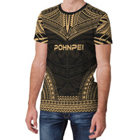 Pohnpei Unisex T Shirt Pohnpei Polynesian Chief Gold Version - Polynesian Pride