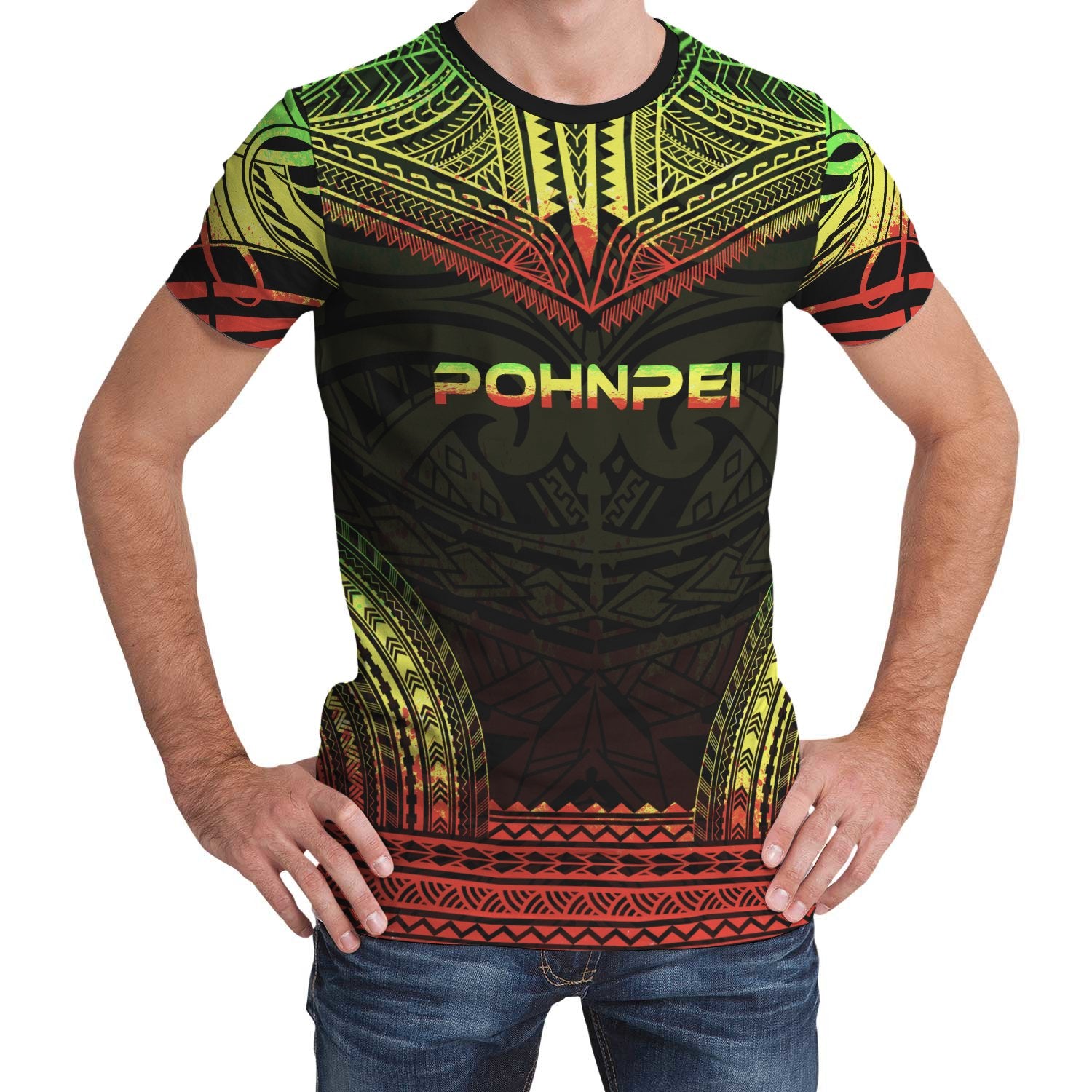 Pohnpei Unisex T Shirt Pohnpei Polynesian Chief Reggae Version Unisex Reggae - Polynesian Pride