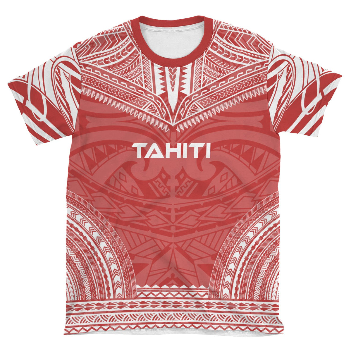 Tahiti T Shirt Tahiti Polynesian Chief Red Version - Polynesian Pride