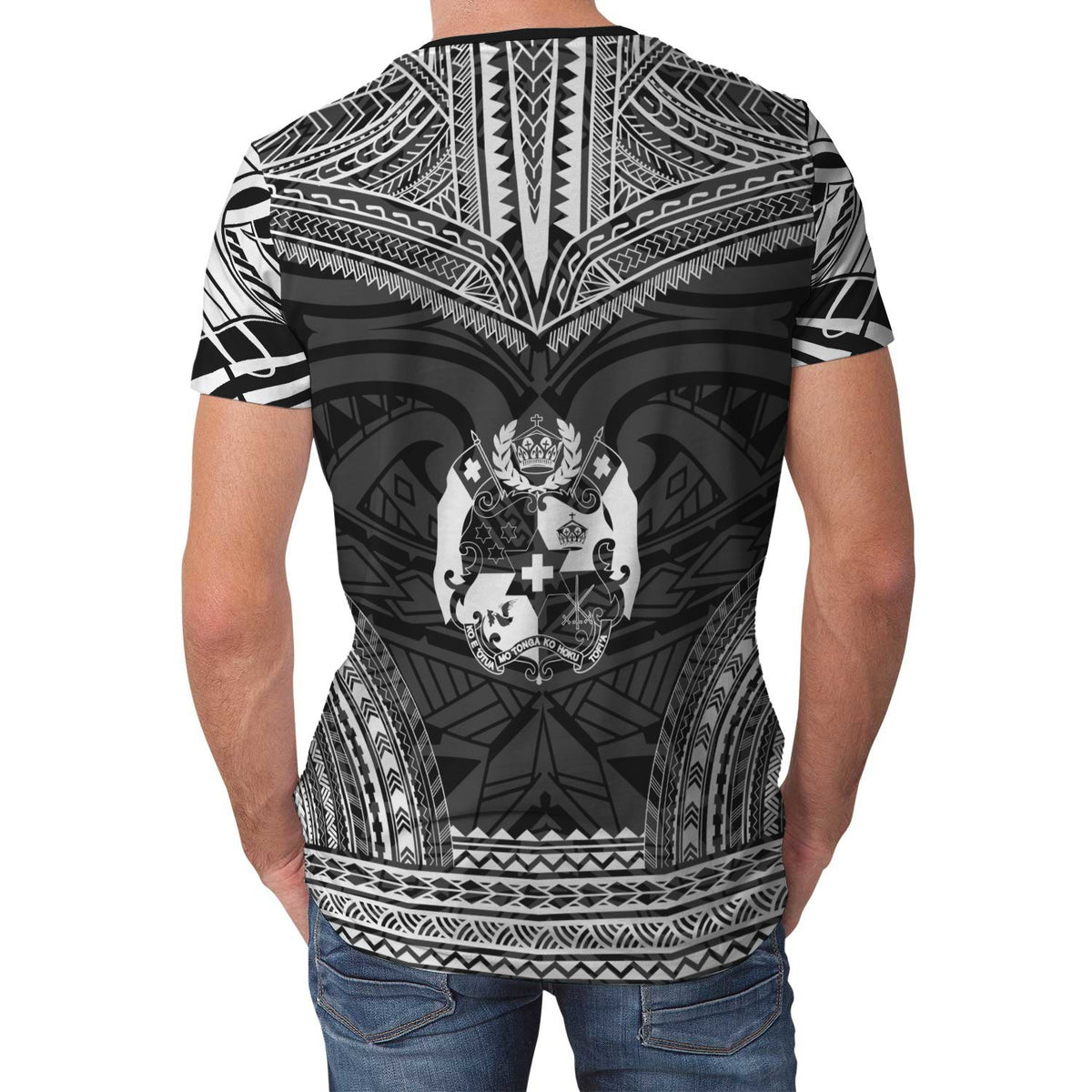 Tonga T Shirt Tonga Polynesian Chief Black Version - Polynesian Pride