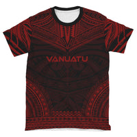 Vanuatu T Shirt Vanuatuan Polynesian Chief Red Version - Polynesian Pride