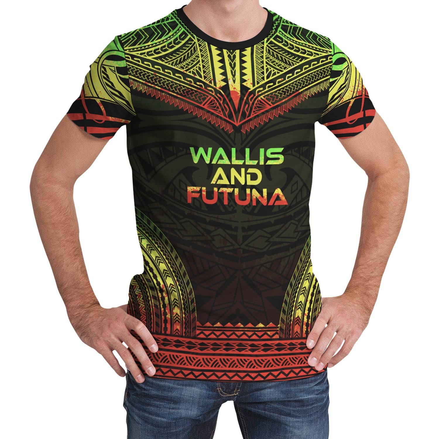 Wallis and Futuna T Shirt Wallis and Futuna Polynesian Chief Reggae Version Unisex Reggae - Polynesian Pride