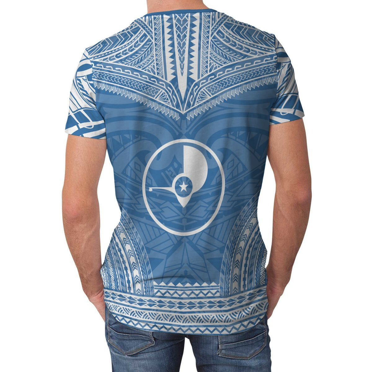 Yap T Shirt Yap Polynesian Chief BLue Version - Polynesian Pride