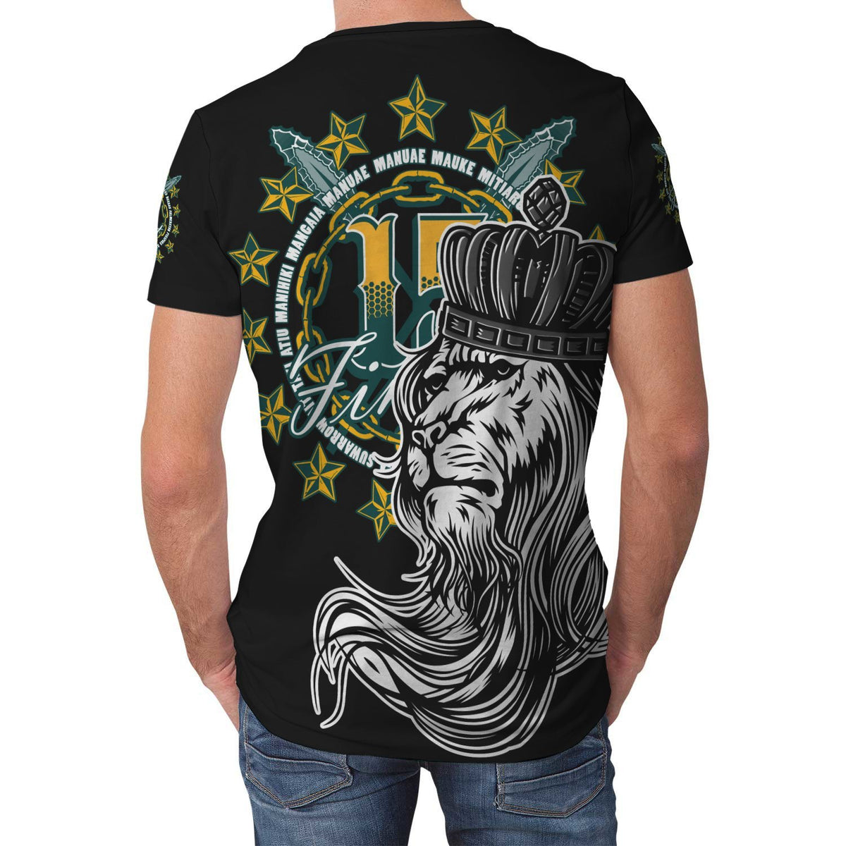 Cook Islands T Shirt Lion with Crown (Womens/Mens) - Polynesian Pride