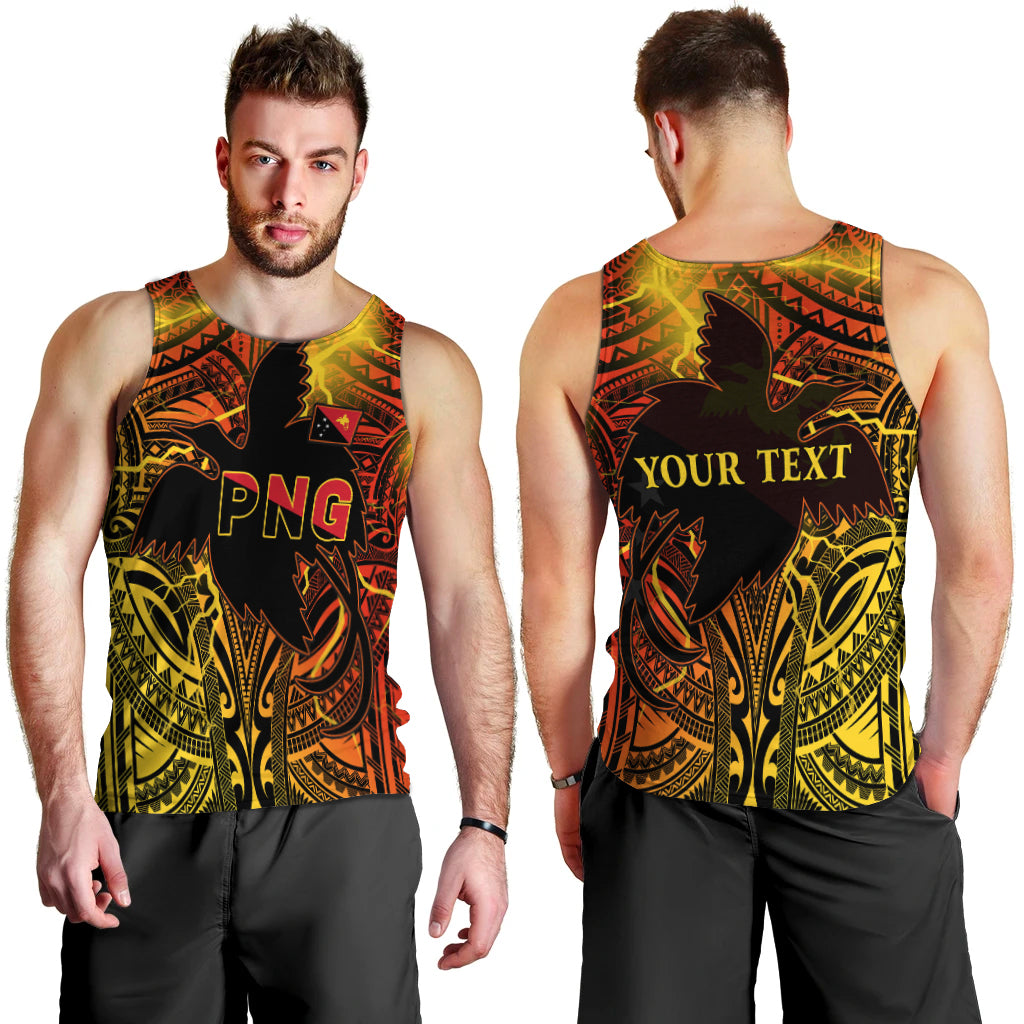 (Custom Personalised) Papua New Guinea Men Tank Top Stalwart Polynesian Special LT13 Red - Polynesian Pride