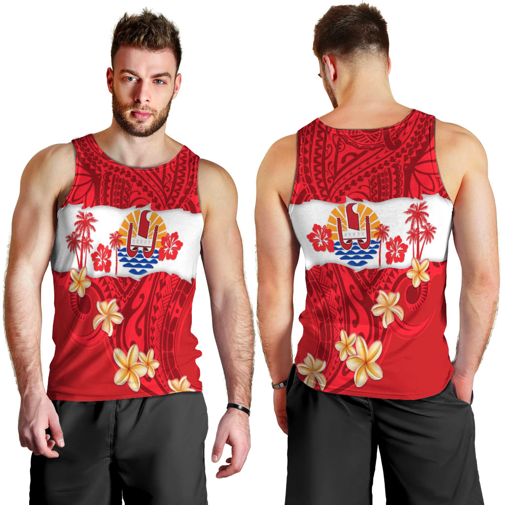 Tahiti Polynesian Men Tank Top Mythical Destination LT13 Red - Polynesian Pride