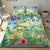 Hawaii Bedding Set Flowers Tropical and Turtles LT13 Green - Polynesian Pride