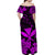 Hawaii Off Shoulder Long Dress Polynesia Purple Kanaka Maoli LT13 - Polynesian Pride