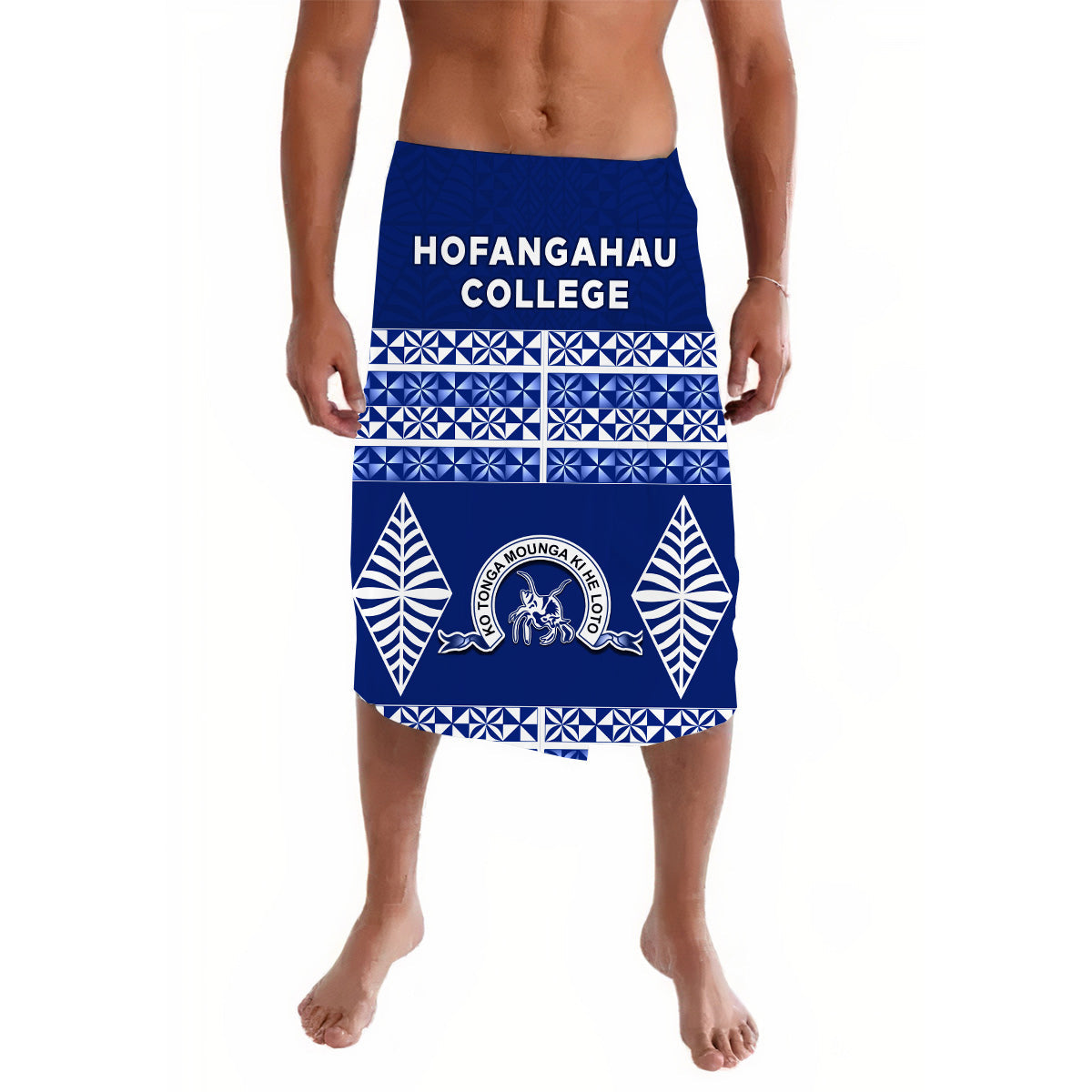 Hofangahau College Lavalava Eua Tonga Pattern Ver.01 LT13 Blue - Polynesian Pride