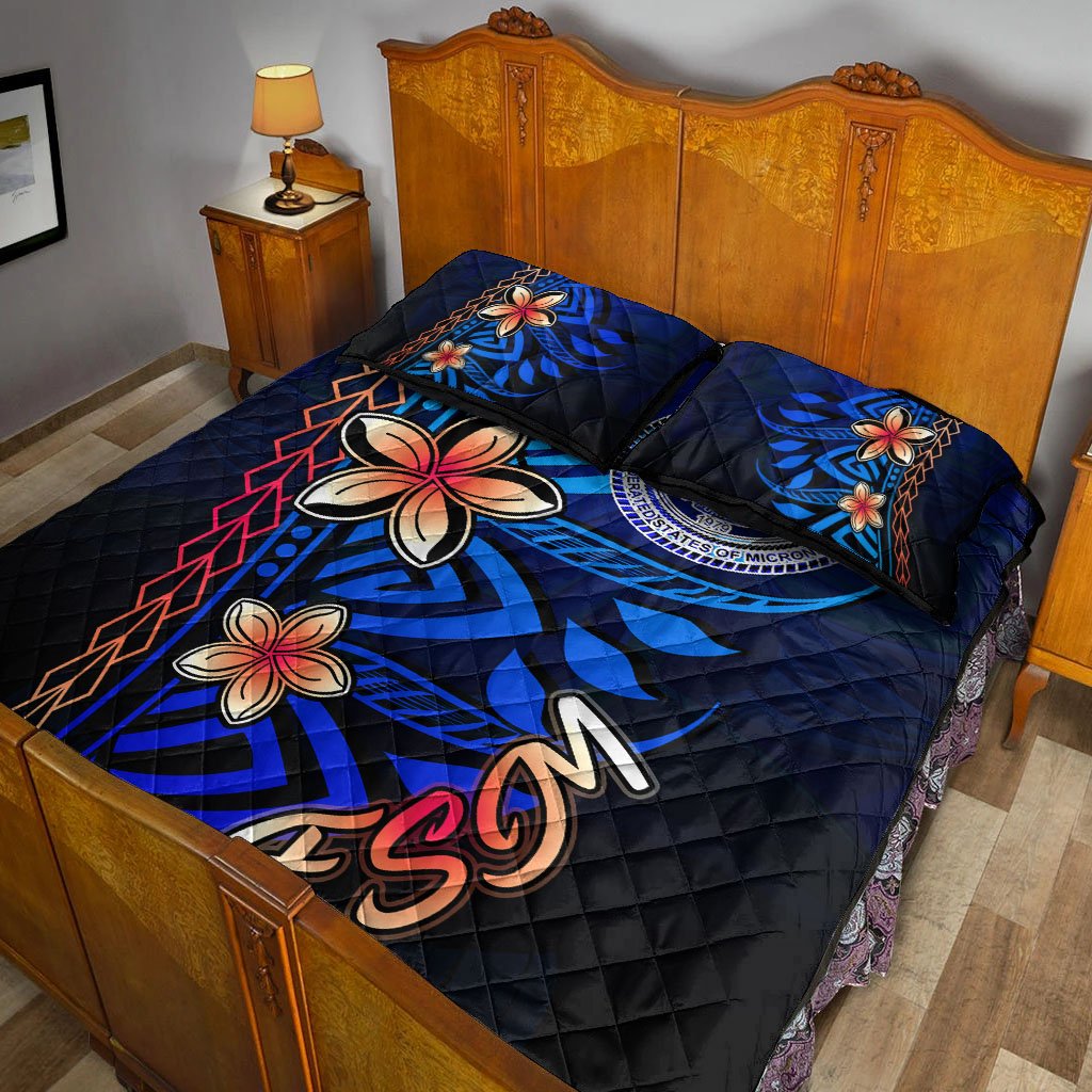 Federated States of Micronesia Quilt Bed Set - Vintage Tribal Mountain - Polynesian Pride