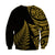 New Zealand Rugby Sweatshirt - Aotearoa Maori Style Gold LT13 - Polynesian Pride