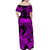 Hawaii Off Shoulder Long Dress Polynesia Purple Attractive Hula Girl LT13 - Polynesian Pride