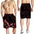 Tokelau Polynesian Men's Shorts - Turtle With Blooming Hibiscus Red - Polynesian Pride