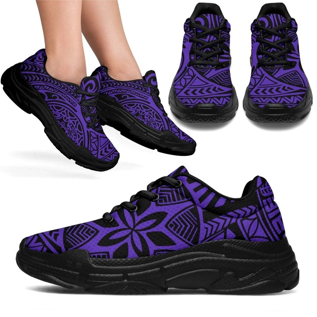 Polynesian Hawaiian Style Tribal Tattoo Violet Chunky Sneakers - Polynesian Pride