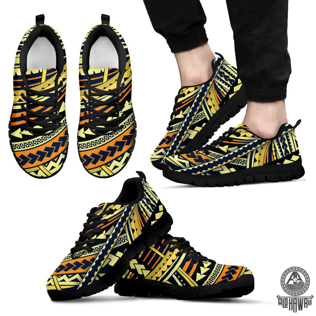 Poly Tribal Sneakers 15 Men's Sneakers Black - Polynesian Pride