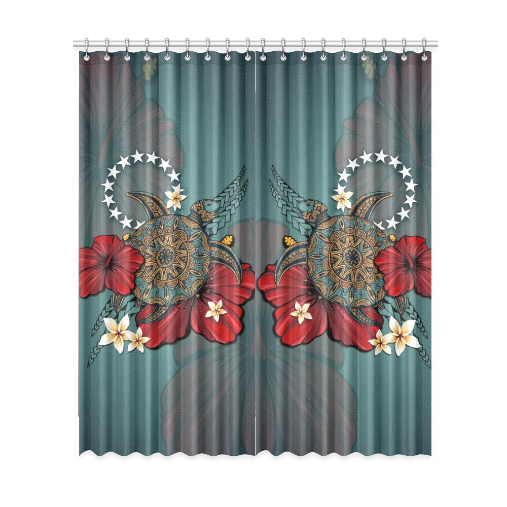 Cook Islands Window Curtain Turtle One Size 52"x120"(Two Piece) Green - Polynesian Pride