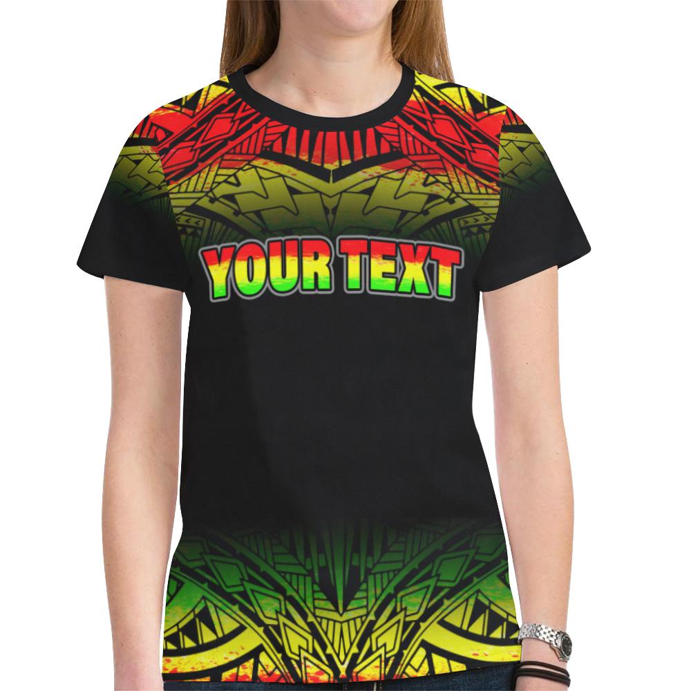 Polynesian Custom T Shirt Polynesian Turtle Tattoo Fog Reggae - Polynesian Pride