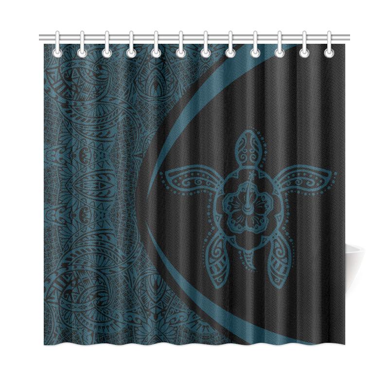 Hawaii Turtle Polynesian Shower Curtain-Circle Style - Polynesian Pride