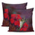 Hibiscus Hummingbird Pillow Covers One Size Zippered Pillow Cases 18"x 18" (Twin Sides) (Set of 2) Black - Polynesian Pride