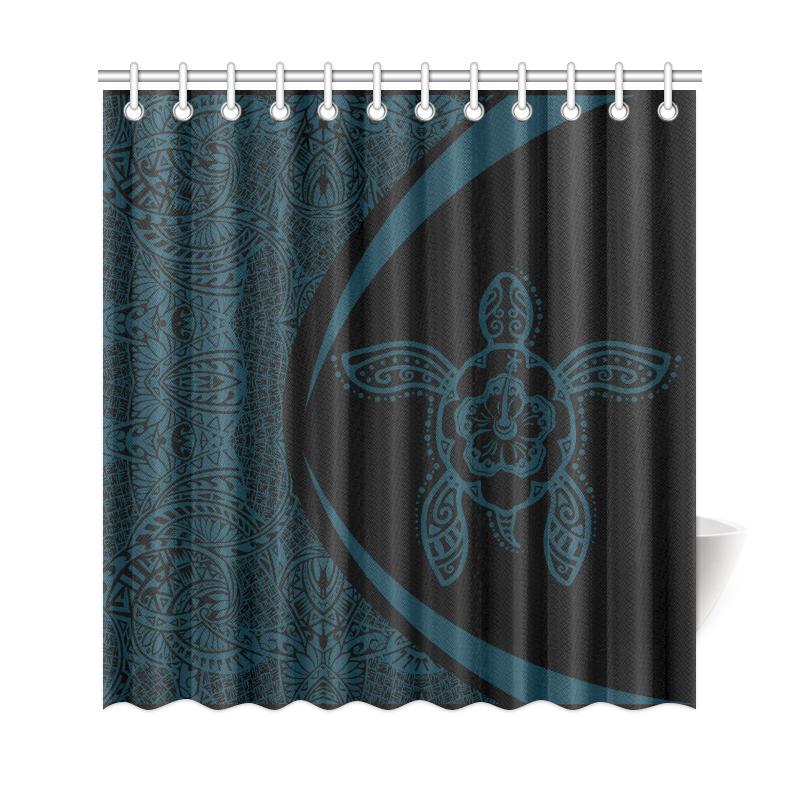 Hawaii Turtle Polynesian Shower Curtain-Circle Style - Polynesian Pride