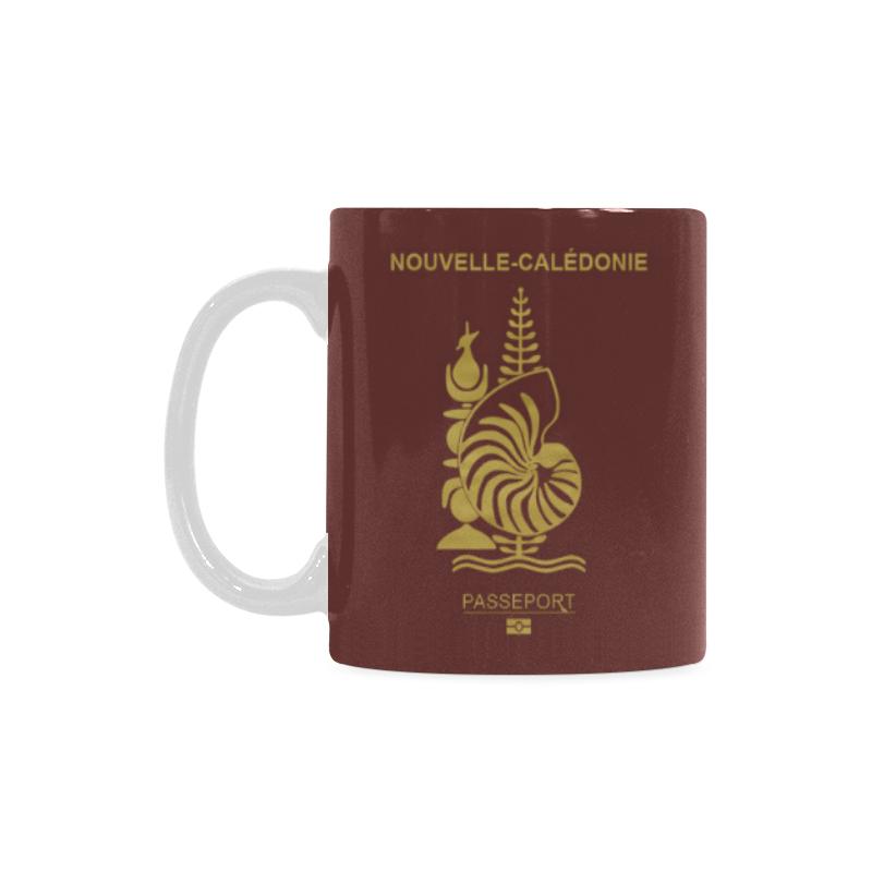 New Caledonia Passport White Mug(11OZ) One style One Size Red - Polynesian Pride