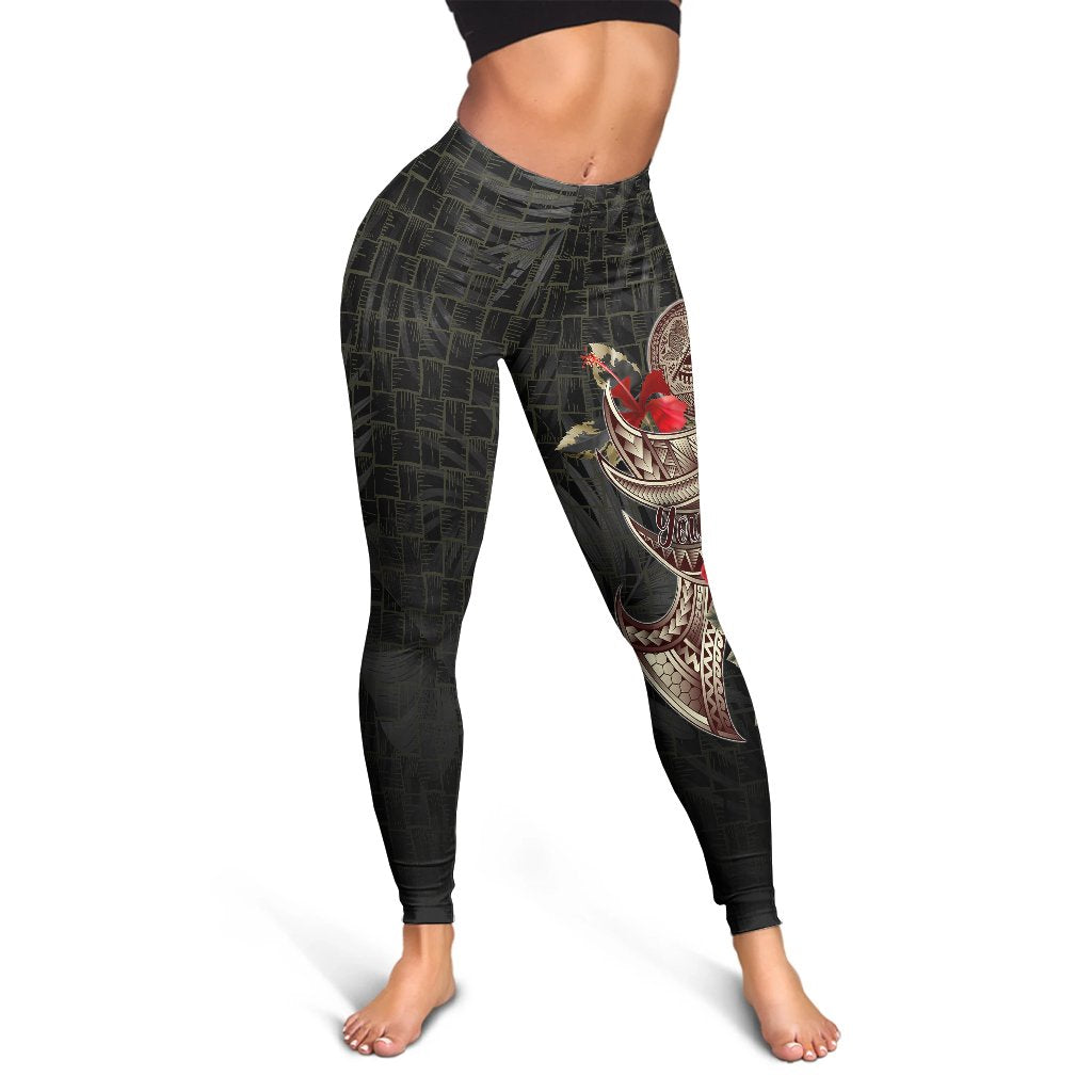 American Samoa Custom Personalised Women's Leggings - Polynesian Tribal Vintage Style - Polynesian Pride