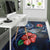 Chuuk Polynesian Area Rug - Blue Turtle Hibiscus - Polynesian Pride