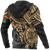 Vanuatu Polynesian Zip up Hoodie Gold Turtle - Polynesian Pride