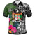 Fiji Custom Polo Shirt Turtle Plumeria Banana Leaf Crest Unisex Black - Polynesian Pride