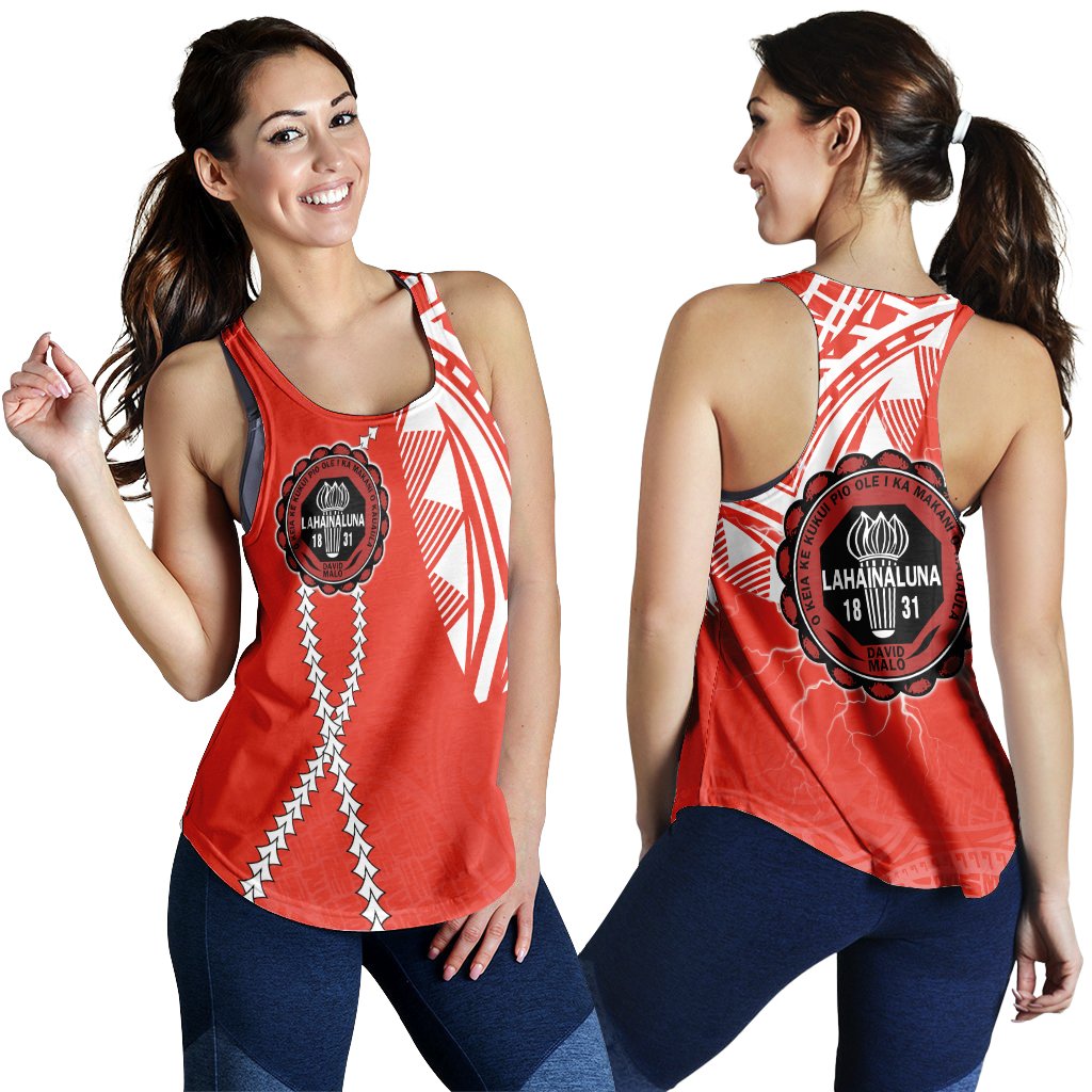 hawaiiRacerback Tank - Lahainaluna High Racerback Tank - Forc Style AH Red - Polynesian Pride