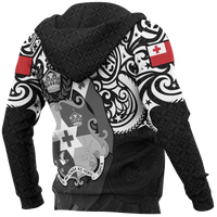 Tonga Polynesian Hoodie (Zip up) Tongan Pride (White) - Polynesian Pride