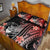 Pohnpei Personalised Custom Quilt Bed Set - Red Polynesian Hibiscus Pattern Style - Polynesian Pride