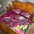 Fiji Custom Personalised Quilt Bed Set - Turtle Plumeria (Pink) - Polynesian Pride