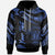 Niue Polynesian Custom Hoodie Polynesian Tattoo Blue Version Unisex Blue - Polynesian Pride