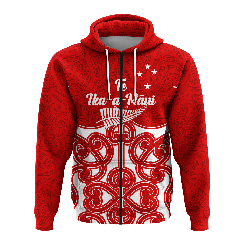 New Zealand North Island (Te Ika a Maui) Pride Zip Hoodie LT12 - Polynesian Pride