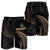 Vanuatu Polynesian Men's Short - Gold Tribal Wave - Polynesian Pride