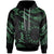 Cook Islands Polynesian Custom Hoodie Polynesian Tattoo Green Version Unisex Green - Polynesian Pride