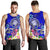 Fiji Men's Tank Top - Turtle Plumeria (Blue) - Polynesian Pride