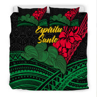 Vanuatu Espiritu Santo Bedding Set - Kava With Hibiscus - LT12 - Polynesian Pride
