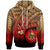 Tahiti Polynesian Custom Hoodie Plumeria Tattoo Tribal Unisex Red - Polynesian Pride