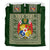 (Custom Personalised) Tonga Pattern Bedding Set Coat of Arms - Green and Beige LT4 - Polynesian Pride