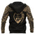 Guam Polynesian Hoodie Gold Heart Shield - Polynesian Pride